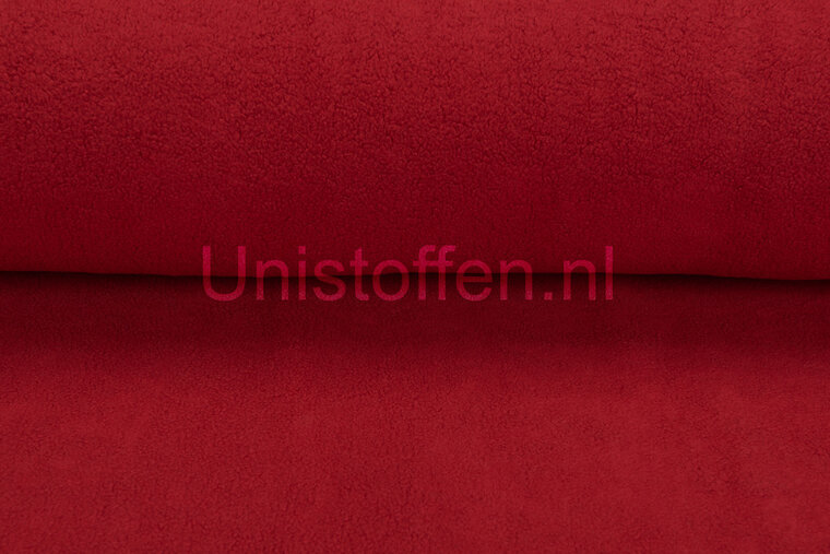 Katoenen Fleece rood