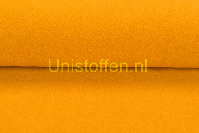 Katoenen Fleece okergeel