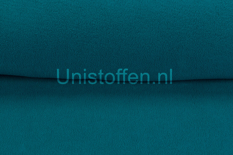 Katoenen Fleece licht petrol