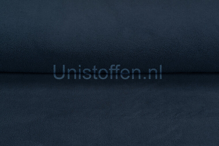 Katoenen Fleece donkerblauw 1