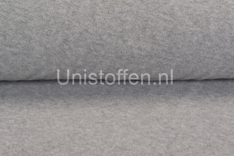 Katoenen Fleece lichtgrijs