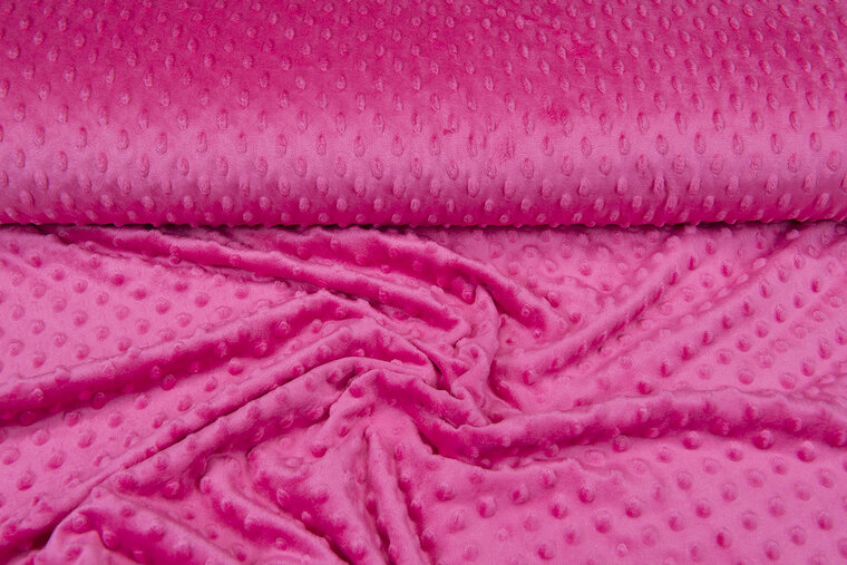 Minky fleece fuchsia