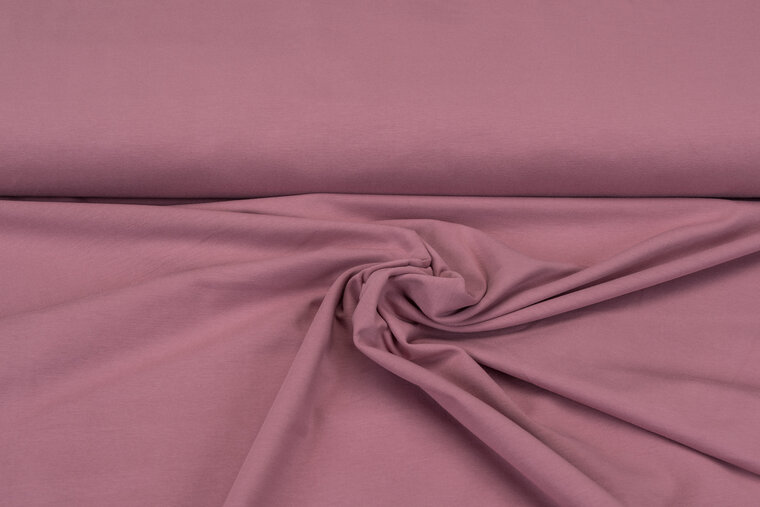 Katoenen Tricot uni oud roze