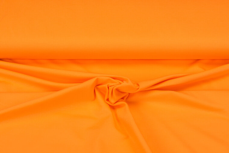 Katoenen Tricot uni oranje