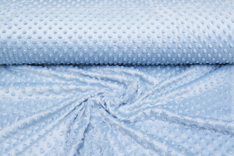 Minky fleece pastelblauw