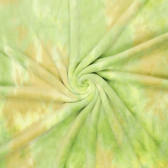 Alpenfleece Tie Dye lime groen