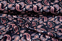 Softshell bedrukt paisley donkerblauw