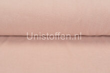 Katoenen Fleece licht zalm