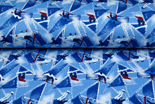 Sweat bedrukt winter sports blauw