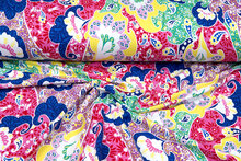 Katoenen Tricot bedrukt multicolor paisley