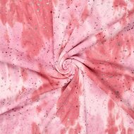 Alpenfleece Tie Dye Dropps rood-pink