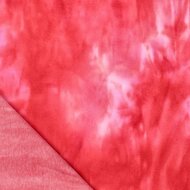 Alpenfleece Tie Dye rood-pink