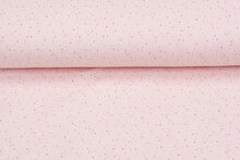 Katoenen mousseline bedrukt little dots lichtroze