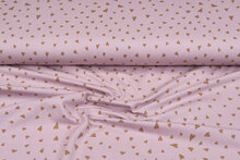 Katoenen Tricot bedrukt little hearts oudroze