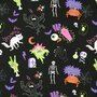 Katoen tricot bedrukt digitaal Halloween zwart